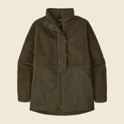 Patagonia Used Women's Driftwood Canyon Coat In Basin Green
