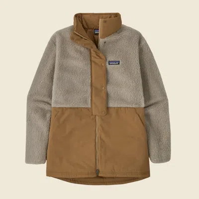 Patagonia Used Women's Driftwood Canyon Coat In Nest Brown In Multi