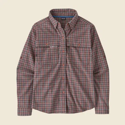 Patagonia Used Women's Early Rise Stretch Shirt In Burl Red In Multi