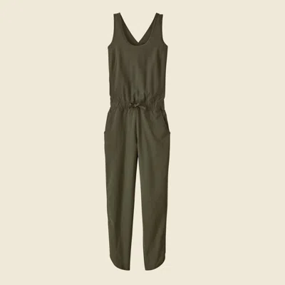 Patagonia Used Women's Fleetwith Romper In Basin Green