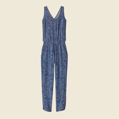 Patagonia Used Women's Fleetwith Romper In Current Blue
