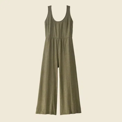 Patagonia Used Women's Garden Island Jumpsuit In River Rock Green
