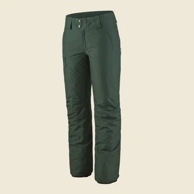Patagonia Used Women's Insulated Powder Town Pants In Pinyon Green