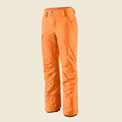 Patagonia Used Women's Insulated Powder Town Pants In Vivid Apricot In Orange