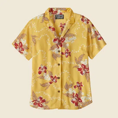 Patagonia Used Women's Lightweight Pataloha® Shirt In Surfboard Yellow In Gold