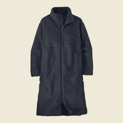 Patagonia Used Women's Lonesome Mesa Long Coat In Pitch Blue