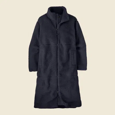 Patagonia Used Women's Lonesome Mesa Long Coat In Sunken Blue