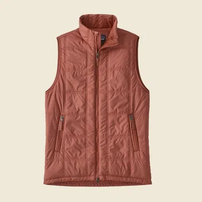 Patagonia Used Women's Lost Canyon Vest In Burl Red