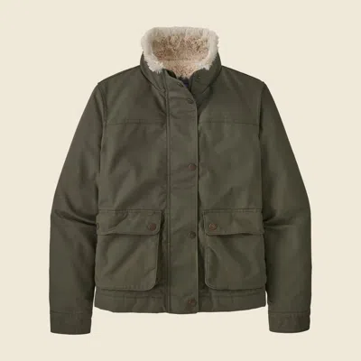 Patagonia Used Women's Maple Grove Jacket In Basin Green