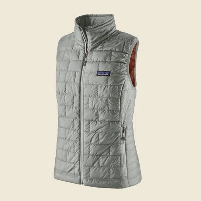 Patagonia Used Women's Nano Puff® Vest In Sleet Green In Gray