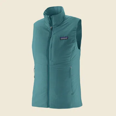 Patagonia Used Women's Nano-air® Light Vest In Wetland Blue In Animal Print
