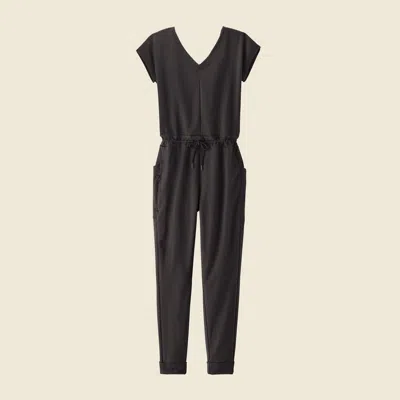 Patagonia Used Women's Organic Cotton Roaming Jumpsuit In Black