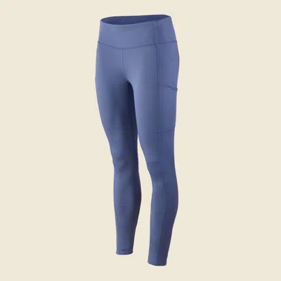 Patagonia Used Women's Pack Out Tights In Current Blue