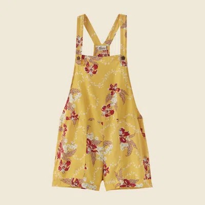Patagonia Used Women's Pataloha™ Romper In Surfboard Yellow