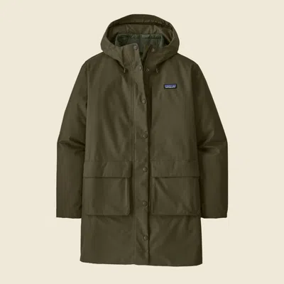 Patagonia Used Women's Pine Bank 3-in-1 Parka In Pine Needle Green