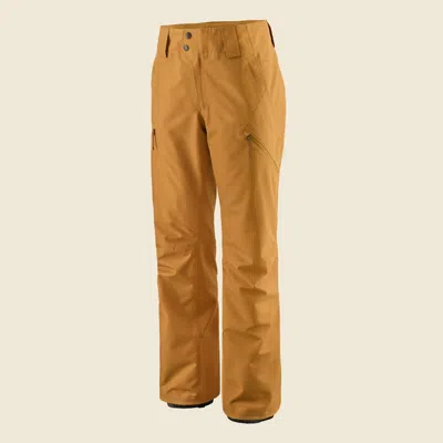 Patagonia Used Women's Powder Town Pants In Talon Gold In Orange