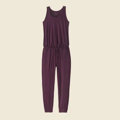 Patagonia Used Women's Seabrook Jumpsuit In Night Plum In Purple