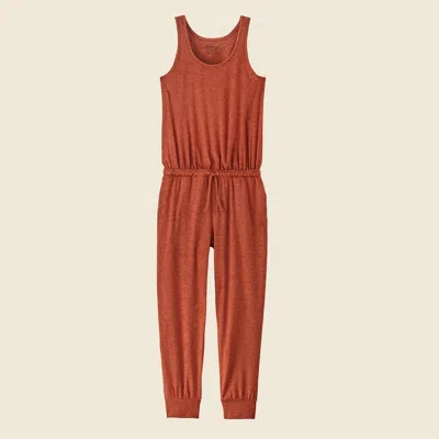 Patagonia Used Women's Seabrook Jumpsuit In Sienna Clay In Brown