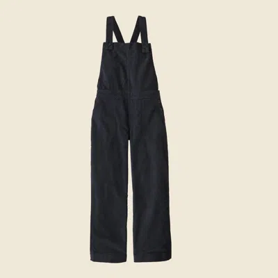 Patagonia Used Women's Stand Up® Cropped Corduroy Overalls In Pitch Blue