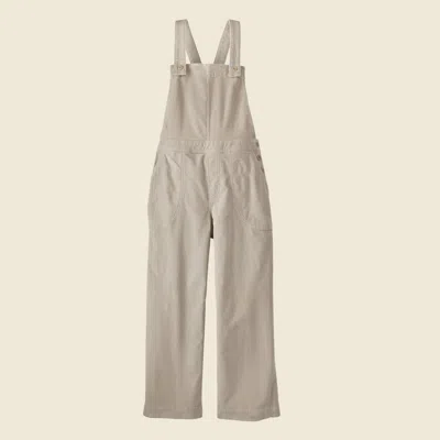 Patagonia Used Women's Stand Up® Cropped Corduroy Overalls In Pumice In Neutral