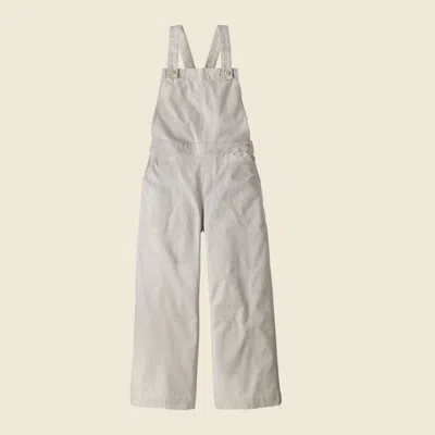 Patagonia Used Women's Stand Up® Cropped Overalls In Dyno White