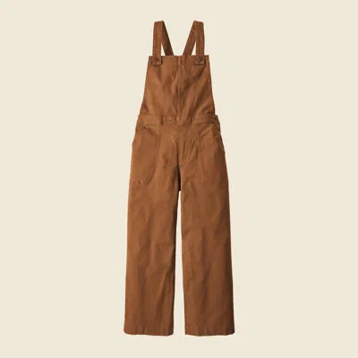 Patagonia Used Women's Stand Up® Cropped Overalls In Umber Brown