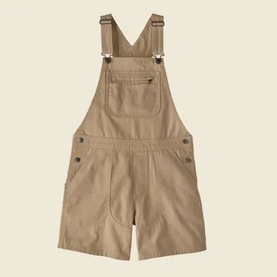 Patagonia Used Women's Stand Up® Overalls - 5" In Oar Tan In Brown