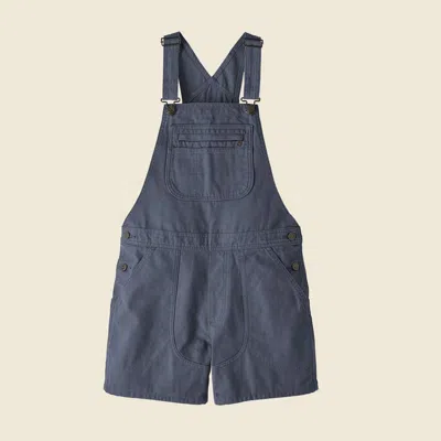 Patagonia Used Women's Stand Up® Overalls - 5" In Smolder Blue In Gray