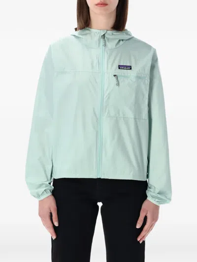 Patagonia Hooded Coat Long Sleeves Chest Pocket In Green