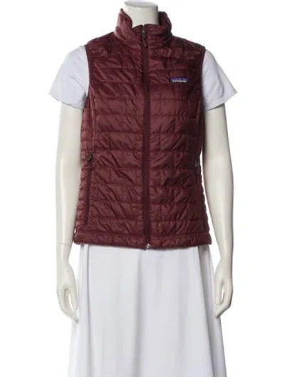 Pre-owned Patagonia Vest In Burgundy