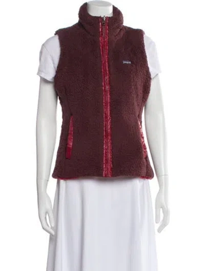 Pre-owned Patagonia Vest In Burgundy