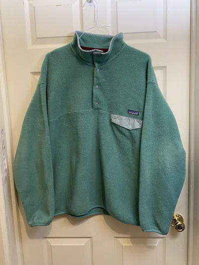Pre-owned Patagonia Vintage  Synchilla Snap Fleece Mint Green