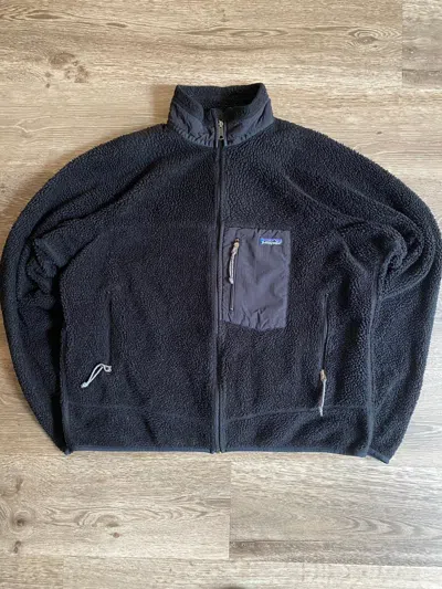 Pre-owned Patagonia Vintage Style  Retro-x Deep Pile Fleece Jacket Xl In Black