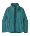 Patagonia Recycled Shearling Zip-up Vest In Blue