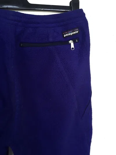 Pre-owned Patagonia Vtg  Synchilla Snap Fleece Pants In Blue