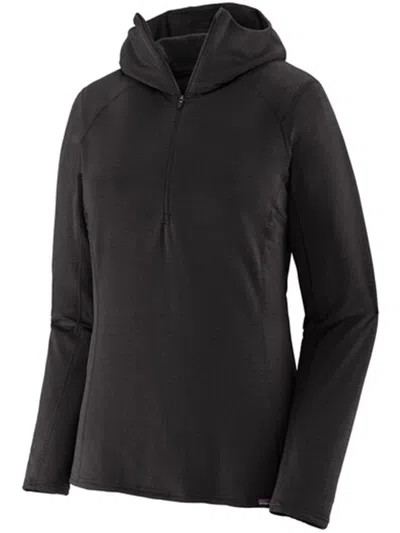 Patagonia W's Cap Tw Zip Neck Hoody In Black