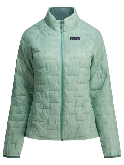 Patagonia Micro Puff Short Down Jacket In Green
