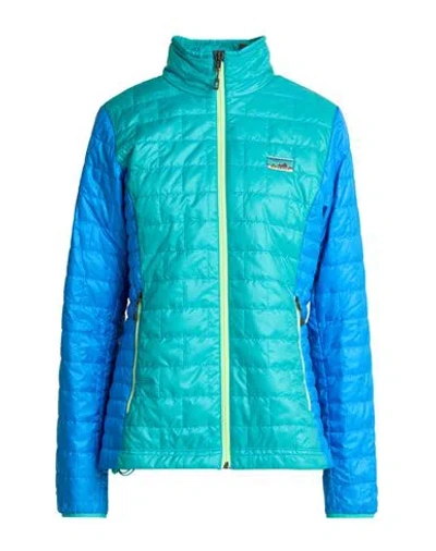 Patagonia W's Nano Puff Jacket Woman Jacket Turquoise Size M Recycled Polyester In Blue