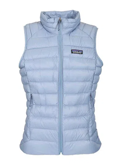 Patagonia Windproof Down Vest In Blue
