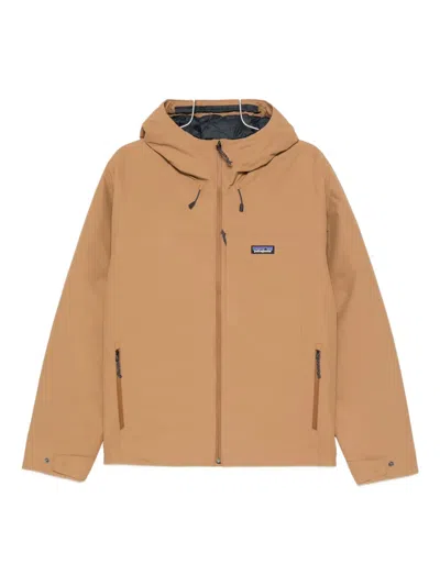 Patagonia Windshadow Zip-front Hooded Jacket In Brown