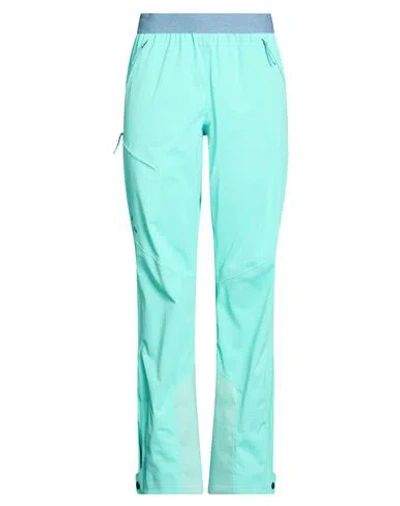 Patagonia Woman Pants Turquoise Size L Recycled Polyester In Blue