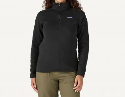 Patagonia Women's Better 1/4 Zip Sweater In Black