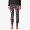 Patagonia Women's Cap Midwieght Bottoms In Across Oceans: Dulse Mauve In Multi