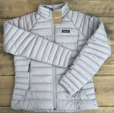 Pre-owned Patagonia Women's Down Sweater Jacket Medium Herring Grey $279