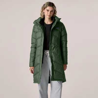 Patagonia Women's Down With It Insulated Parka In Canopy Green