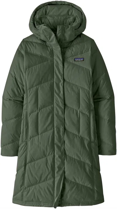 Patagonia Women's Down With It Parka In Old Growth Green