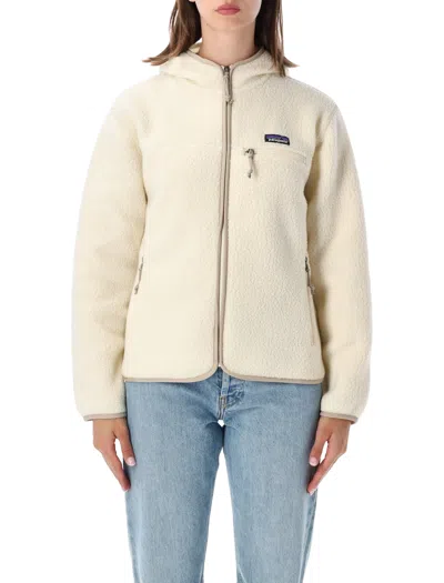 Patagonia Women's Fleece Zip Hoodie Jacket In Beige
