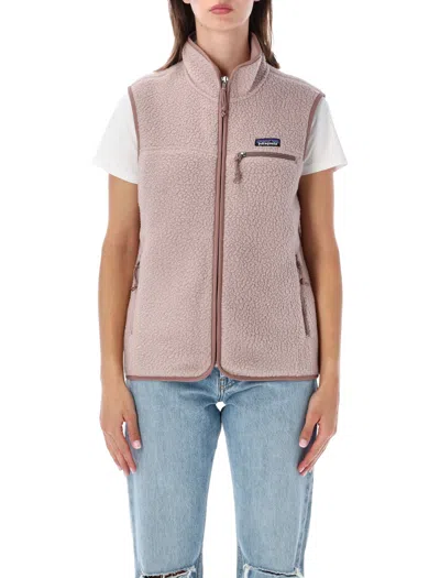 Patagonia Women's Fleece Zip Vest In Mauve