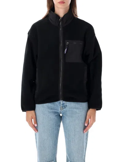 Patagonia Women's Full-zip Fleece Jacket With Chest Pocket In Nero
