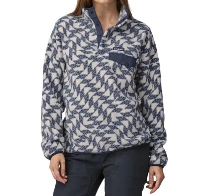 Patagonia Women's Lightweight Synchilla Snap-t Pullover Top In Synched Flight